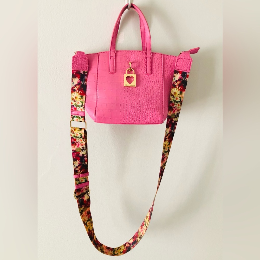 Betsey Johnson Bag With Floral Crossbody Strap